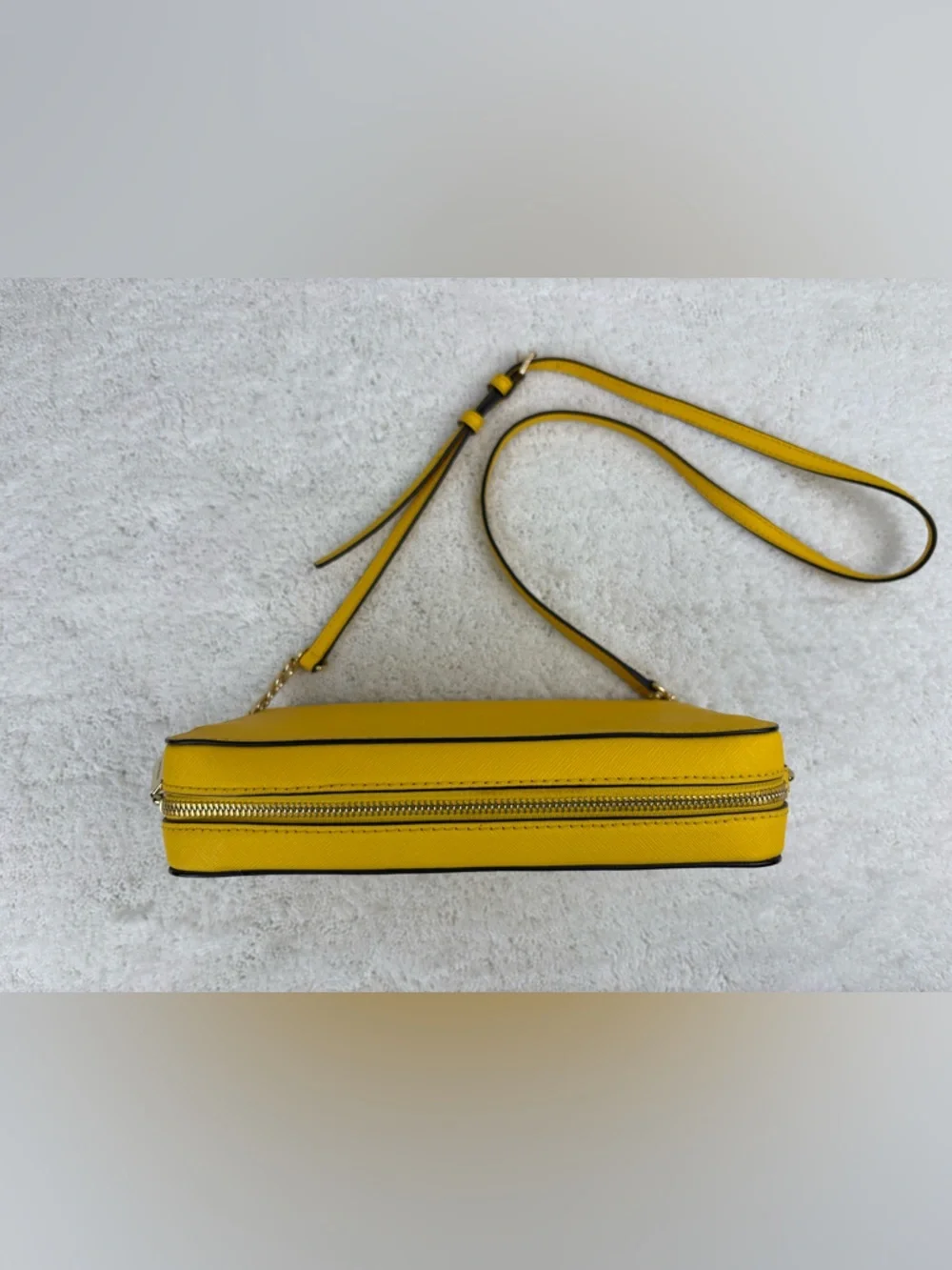 Michael Kors Yellow Jet Set Large Saffiano Leather Crossbody Bag